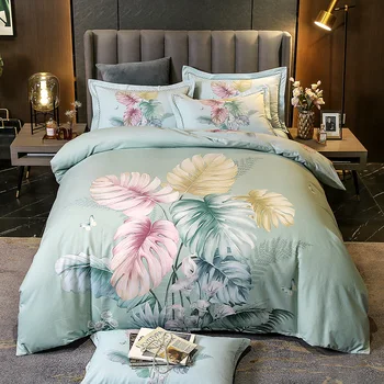 

BEIYAYAN fashion Printed Solid bedding sets Home Bedding Set 4pcs High Quality Lovely Pattern with Star tree flower