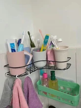 Esquinero de Metal sin clavos de doble capa, estante de almacenamiento para baño, cocina, accesorios, champú, sala de estar y dormitorio