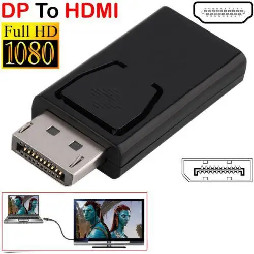 Новый переходник для порта дисплея DP папа-HDMI Мама черный Высококачественный Dp-Hdmi