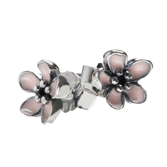 925 пробы серебряные классические подлинные компактные серьги с бабочкой и цветком женские очаровательные модные ювелирные изделия DIY - Окраска металла: 6003