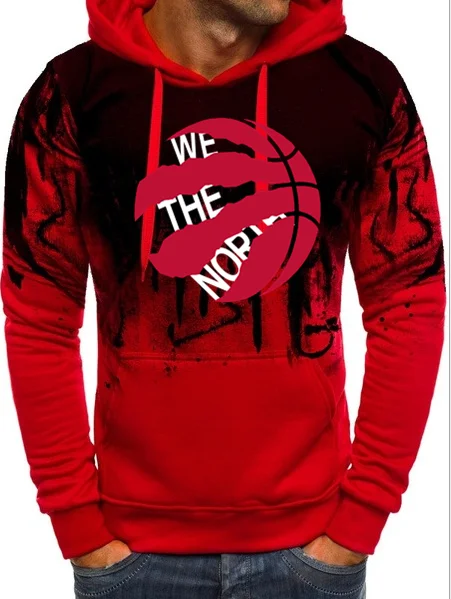 Толстовки с логотипом We the North Toronto fans Raptors man 20gjbg - Цвет: Красный