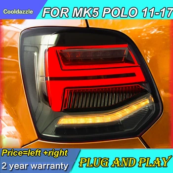 

2 Pieces LED REAR Light For VOLKSWAGEN FOR Polo Mk5 Vento Cross Polo Smoke Black Sequantial Runing Turning Light