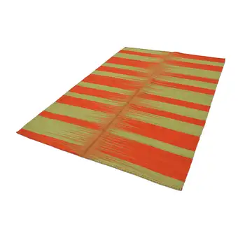 

177x258 Cm Orange Handmade Contemporary Rugs Rug-6x8 Ft