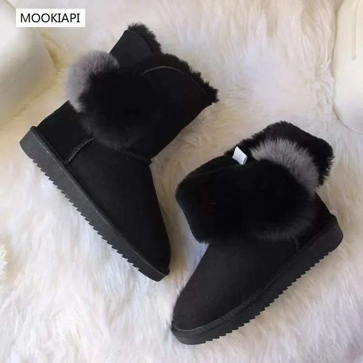 

In 2019, China's latest high-quality women's snow boots, real sheepskin, 100% natural wool, women's shoes, free delivery