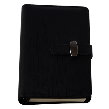 

FASHION Pocket Organiser Planner Leather Filofax Diary Notebook Black