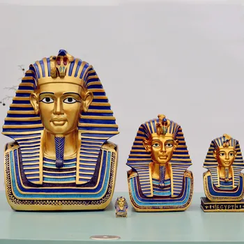 

EGYPTIAN STYLE PHARAOHS TUTANKHAMUN STATUE&SCULPTURE RESIN ART&CRAFT HOME DECORATION FURNISHING ARTICLES R270