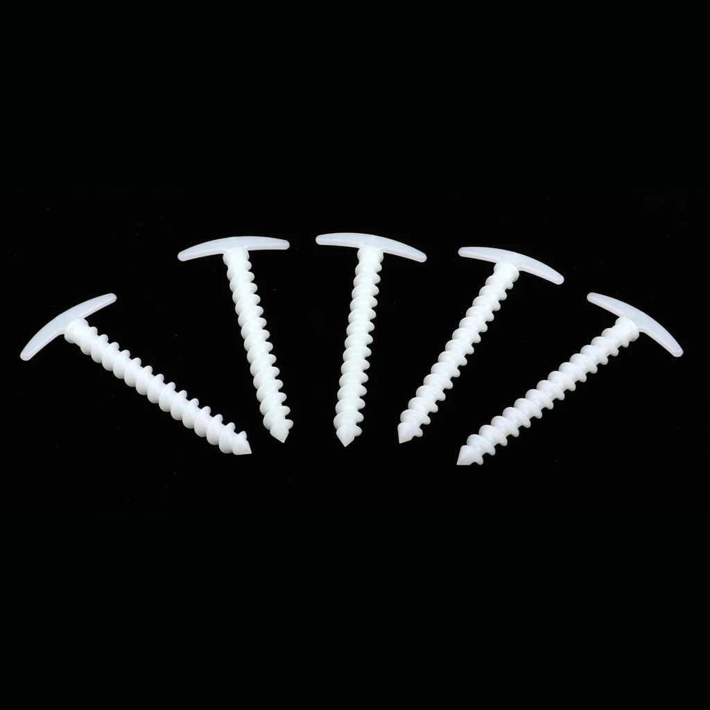 5pcs Plastic Stakes Stakes / Tent Spikes for Jungle Crossing Picnic Camping, Beach Blankets Tent Pegs - Glow In Dark