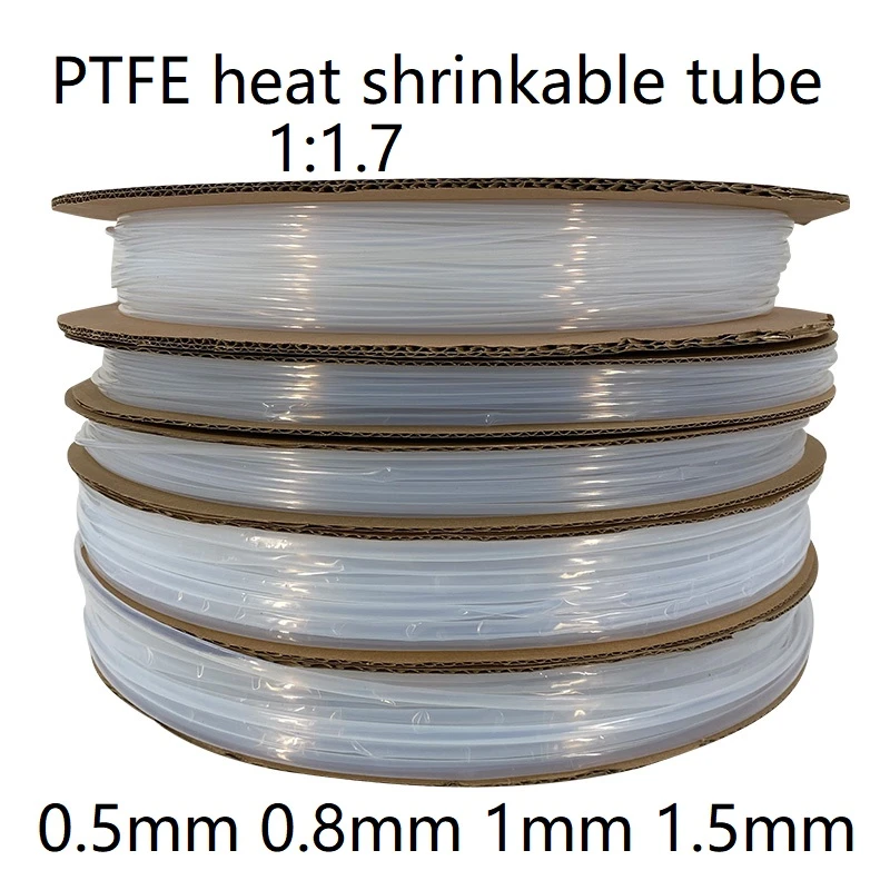 0.5mm 0.8mm 1mm 1.5mm PTFE shrinkable tube ETFE Heat Shrink Tubing FEP