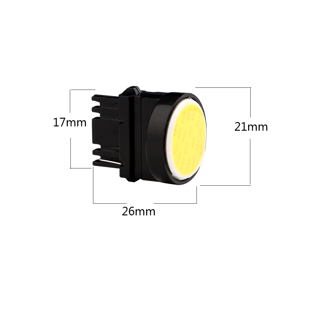 YM E-Bright 100 шт. T25 3156 P27W 3157 моноблочные светодиодные чипы 18 SMD P27/5 W светодиодные лампы для автомобильных Стоп сигнал Автомобильные стояночные огни белого цвета-красный, желтый, 12V