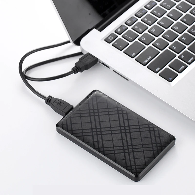 T43 외장 USB 3.0 하드 드라이브 인클로저 2.5인치 SATA II/III 최대 6TB 지원 고속 모바일 HDD 케이스 (케이블 포함)