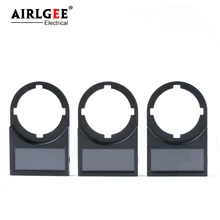 10/шт., 22 мм, высокое качество, черный кнопочный переключатель, индикаторный светильник, аксессуары, рамка для этикеток, рамка для знака, нажимная, 25X11