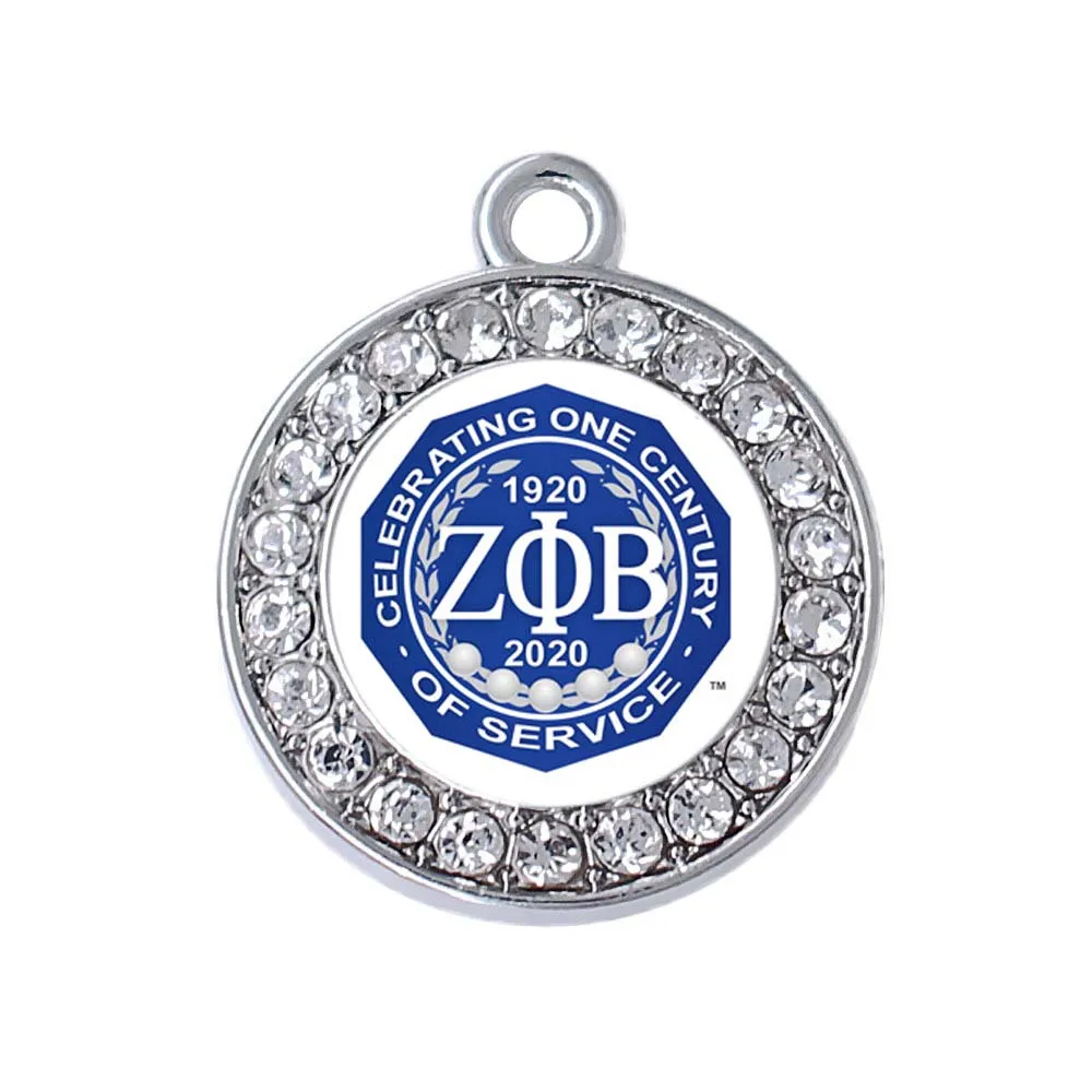 20pcs charm Колледж зет PHI BETA празднования столетия Стразы Любовь Шарм аксессуары - Окраска металла: 20pcs charm