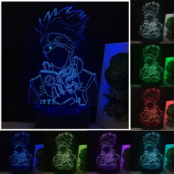 

HY Anime Naruto 3d Led Night Light Kakashi Hatake Itachi Uchiha Usb Touch Night light for Child Bedroom Decor Desk Lamp