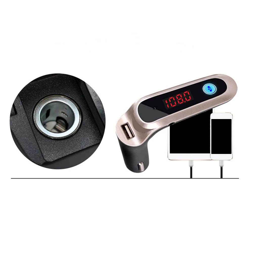 Автомобильный MP3-плеер с ЖК-дисплеем, двойной USB, портативные аксессуары, зарядное устройство, беспроводной Bluetooth, музыкальный fm-передатчик, свободные руки, Led