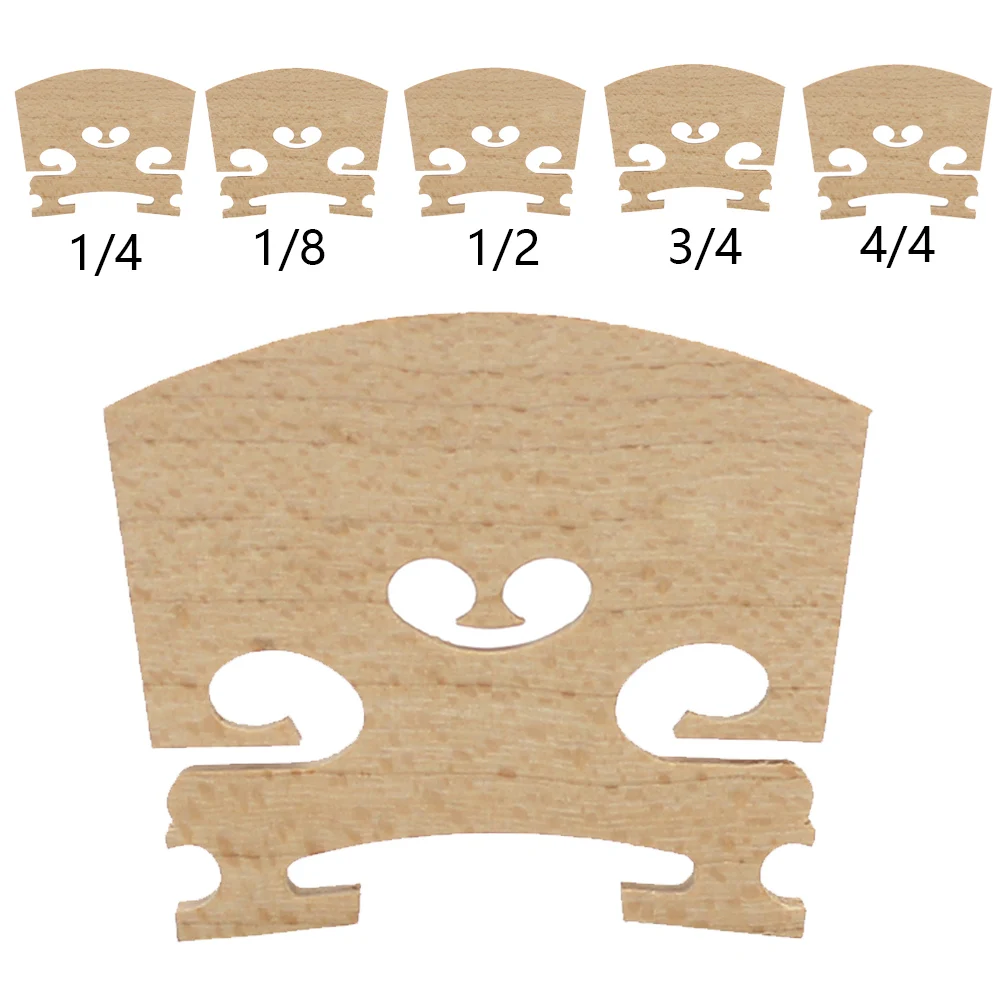 Violin Bridges Fiddle Maple Wood for 4/4-3/4-1/2-1/4-1/8 Size Musical Instrument Accessories Violin Strings Bridge Part Tools