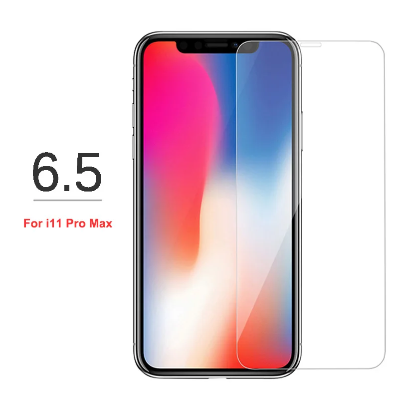 For iPhone11 Pro Max 2 шт. закаленное стекло для iPhone XS MAX XR X Защита экрана для iPhone 6 6s 7 8 Plus 5 5S крышка на iPhone 11 Pro крепление MAX Guard - Цвет: For iPhone11 Pro Max