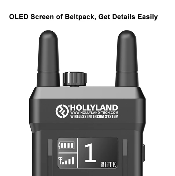 Hollyland Mars T1000 1000ft видео Беспроводная передача домофон oled-экран полнодуплексная связь Talkback