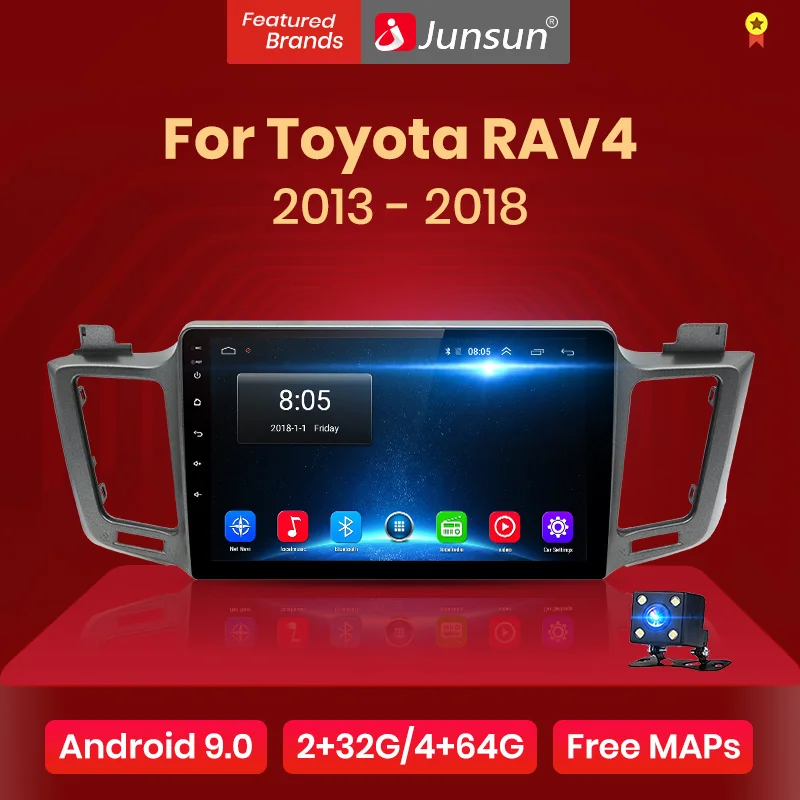 Junsun V1 2G + 32G Android 9 0 DSP для Toyota RAV4 2013 2018 автомобильный Радио Мультимедиа Видео плеер