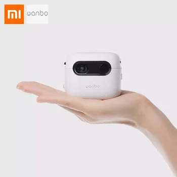 Online Xiaomi Wanbo Mini Smart Projektor Q6A 2,4G + 5G Wifi Bluetooth 4,0 Kleine DPL Projektion TV 2GB + 16GB Intelligente Tasche проектор