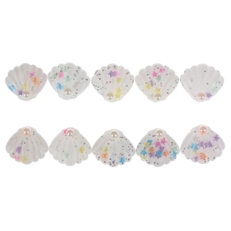 10 шт./лот 25*28 мм DIY блестящая смола ABS жемчуг Seashell плоская спина, Кабошон DIY телефон/Ремесло Скрапбукинг украшения - Цвет: A2