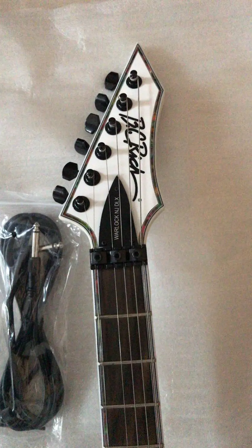 Новое поступление Левша гитара Custom Shop BC. Cnbald гитарное ушко вокруг в белом 180418