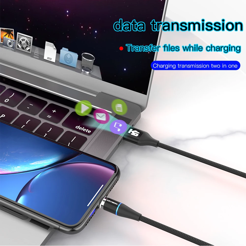 usb c cable type c cable type c charging cable usb type c cable charging cable usb cable fast charge cable usb c charging cable charger cable usb c charger cord KEYSION 5A Magnetic USB Fast Charging Type C Cable for Samsung A52 Xiaomi Redmi Data Charge Cord for iPhone Huawei Micro Cable