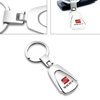 

Metal Car Logo Keychain Auto Car Badge Key Chain Key Ring For seat leon ibiza Alhambra niva kalina priora granta largus