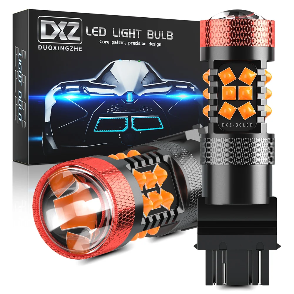 DXZ 2 шт. Canbus 3157 T25 3156 светодиодный 3056 30 SMD 1200LM 12V/24V задний указатель поворота