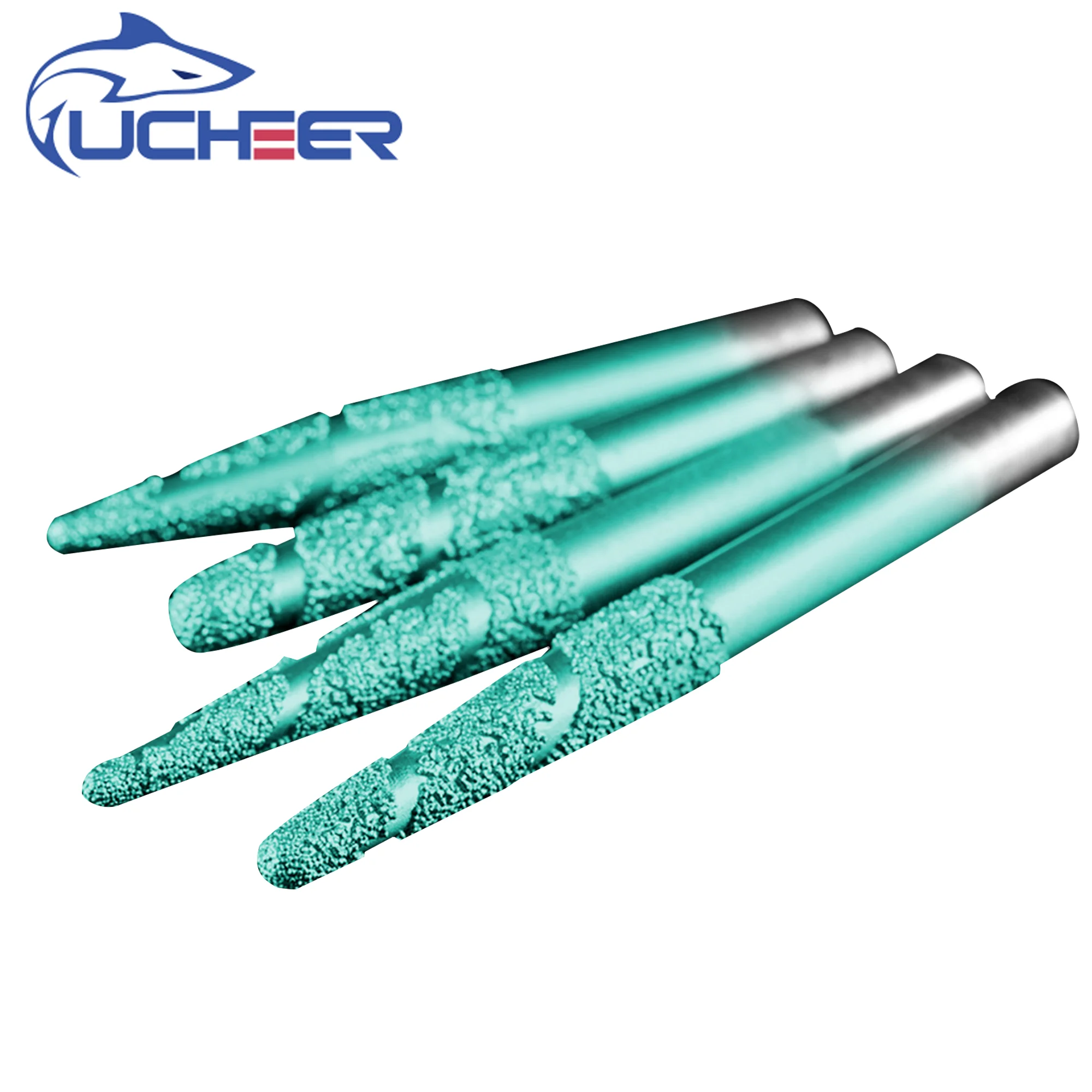 

UCHEER 1pc tapered slotted Brazing stone engraving bit marble carving tools CNC router bits milling cutter for granite