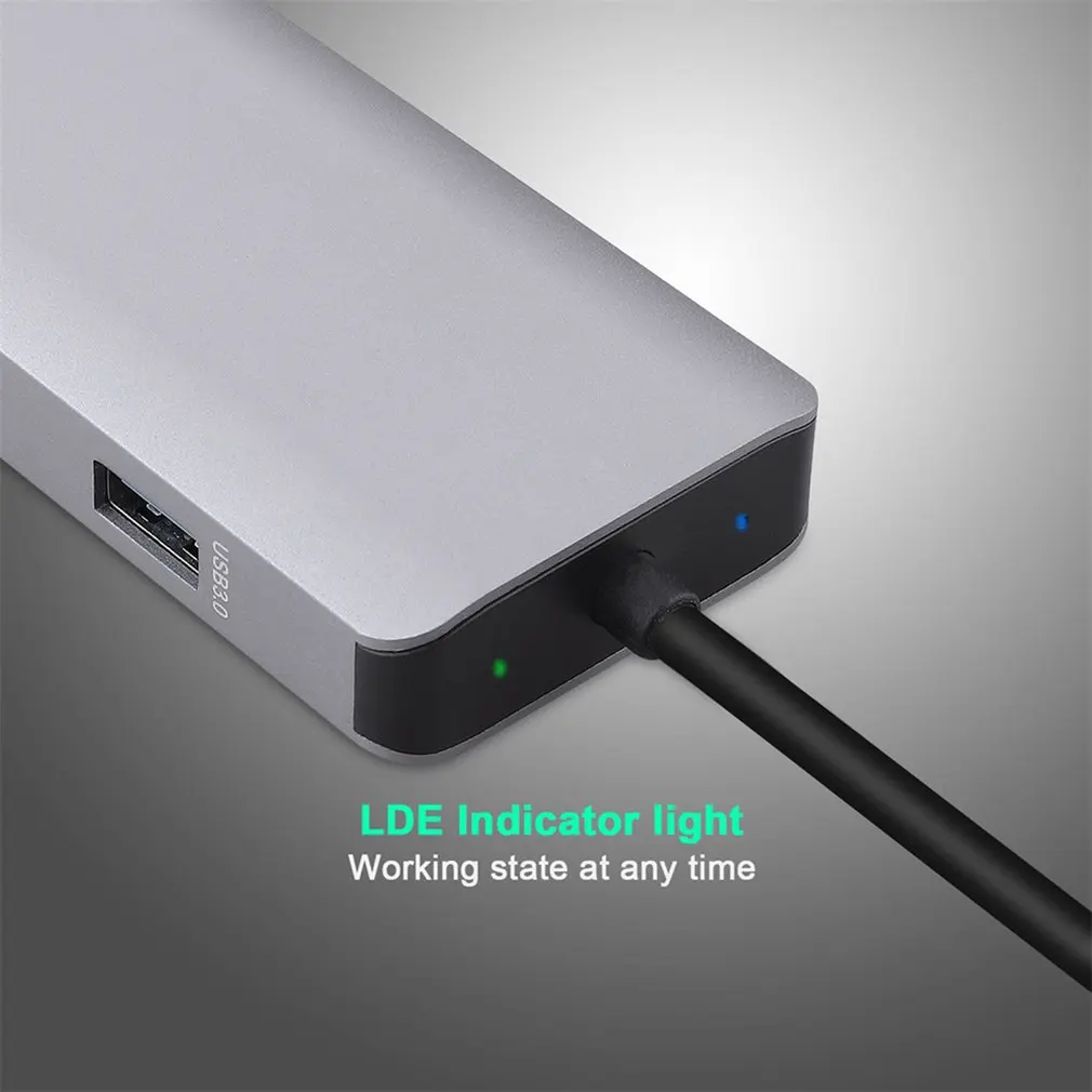 Type C USB C концентратор многопортовый USB 3,1 type C к HDMI USB 3,0 RJ45 SD кардридер зарядка PD адаптер конвертер для Mac