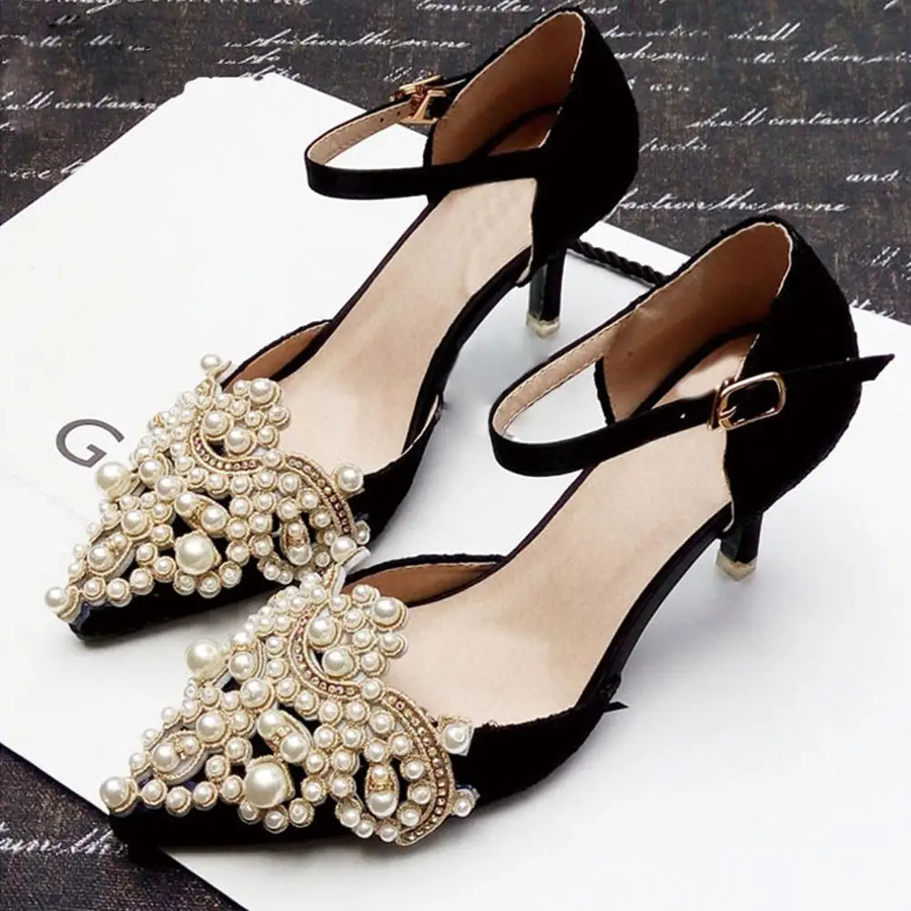 1 пара свадебные туфли на высоком каблуке, украшение невесты стразы, блестящий декоративный кулон с зажимами, Пряжка для обуви