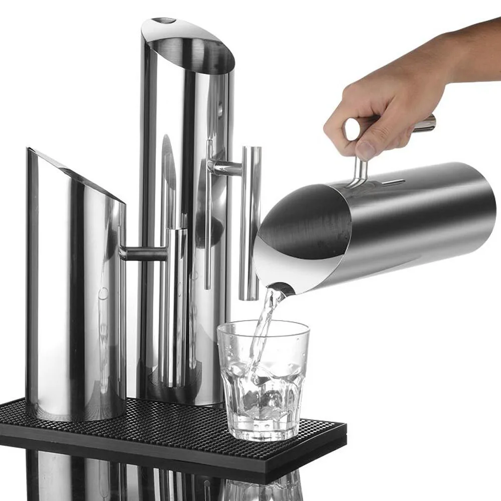 Stainless Steel Pitcher Pot 1/1.5/2L for Bar Hotel KTV Restaurant Fantastic Kitchen Cold Water Wine Juice Water Jug glass pitcher,cold water jug