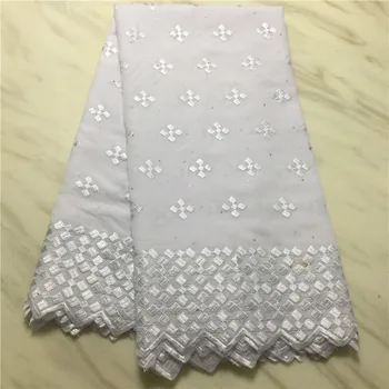 

white New Arrivals Swiss Voile Lace In Switzerland High Quality African Dry Lace Fabric 100%Punch Holes Cotton Lace For Party