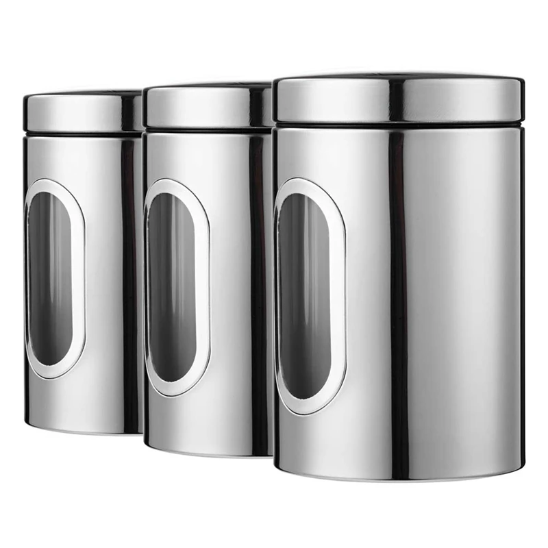 

Food Storage Containers Airtight Containers 3 Piece Set Large Air Tight Clear Durable with Lids Grain Storage Tank Transparent V