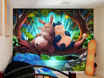 

[Self-Adhesive] 3D My Neighbor Totoro 769354 Japan Anime Wall Paper mural Wall Print Decal Wall Murals