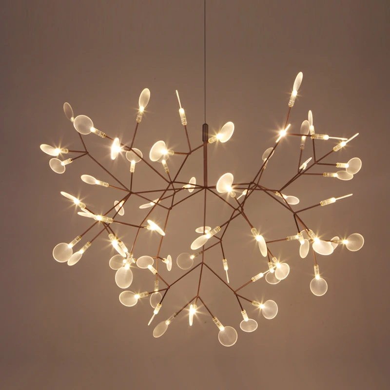 

LED Postmodern Stainless Steel Acryl Firefly Chandelier Lighting Suspension Luminaire Lampen Lustre For Dinning Room