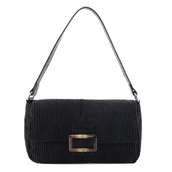 

Hot Sale Handbag Multi-function Solid Color Women Corduroy Handbags Fashion Solid Color Shoulder Bag Retro Shopping Totes
