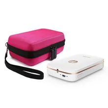 Жесткий чехол для hp звездочка, EVA нейлоновая Противоударная сумка для переноски подходит для телефона Звездочка портативный фотопринтер, Anker жесткий диск(розово-красный