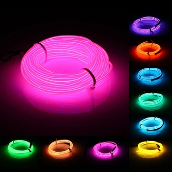 

10M EL wire Led Flexible Soft Tube Wire Neon Glow Car Rope Strip Light Xmas Decoration 10 colors for choice