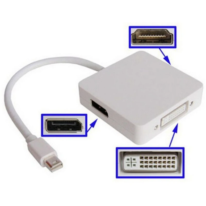 ABKT-Mini Dp три-в-одном Mini Displayport для Dp Hdmi Dvit для Apple компьютерный адаптер