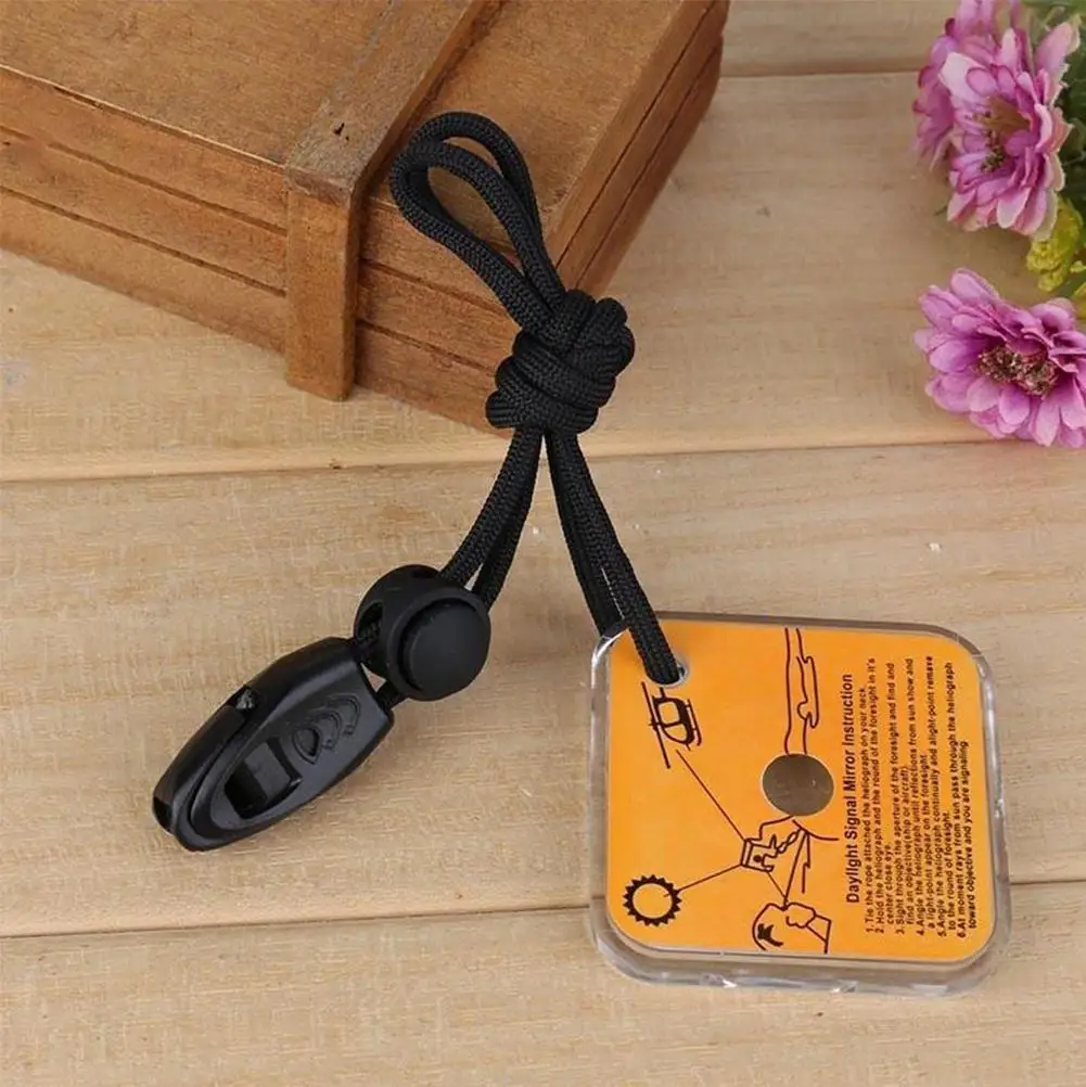 1 Piece Outdoor Reflective Signal Mirror Survival Kit