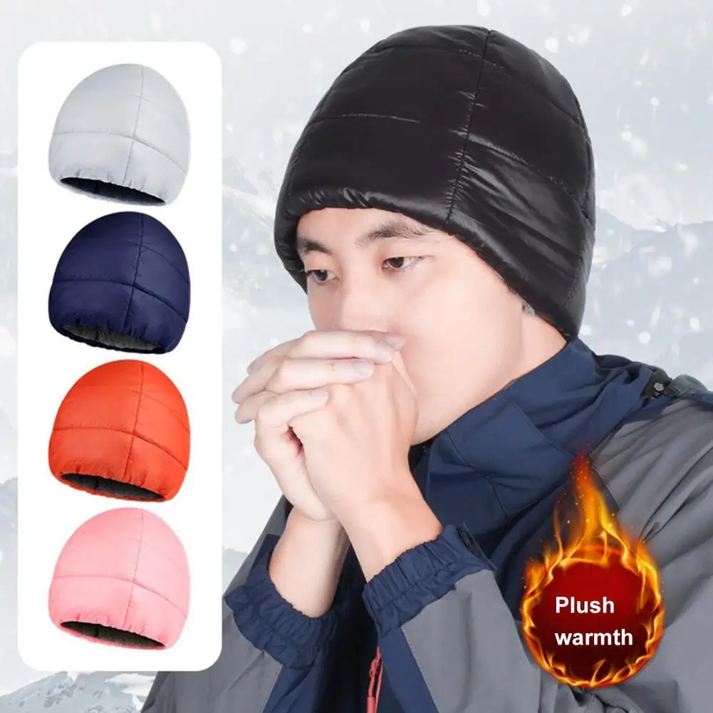 

Cycling Cap Wind Proof Elastic Edges Comfortable to Wear Unisex Winter Nap Plush Hat for Outdoor