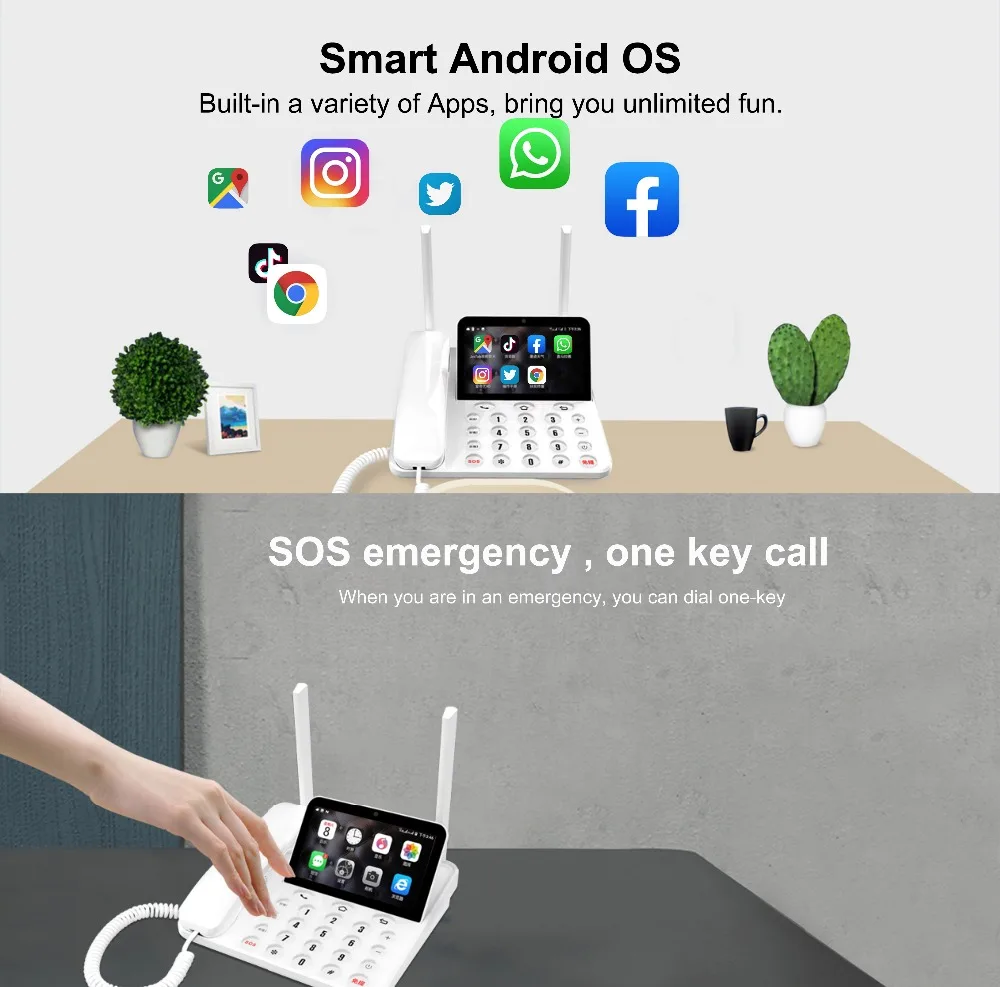 

Android Smart telefono 3G 4G LTE SIM Wireless Android OS internation Language Apps Remote control Smart fone Video Call telefone