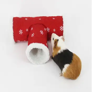 

Hamster Squirrel Three Tunnel Toy Keep Warm Tube Hedgehog Chinchilla House Cave Small Animal Accessories Pet Supplies