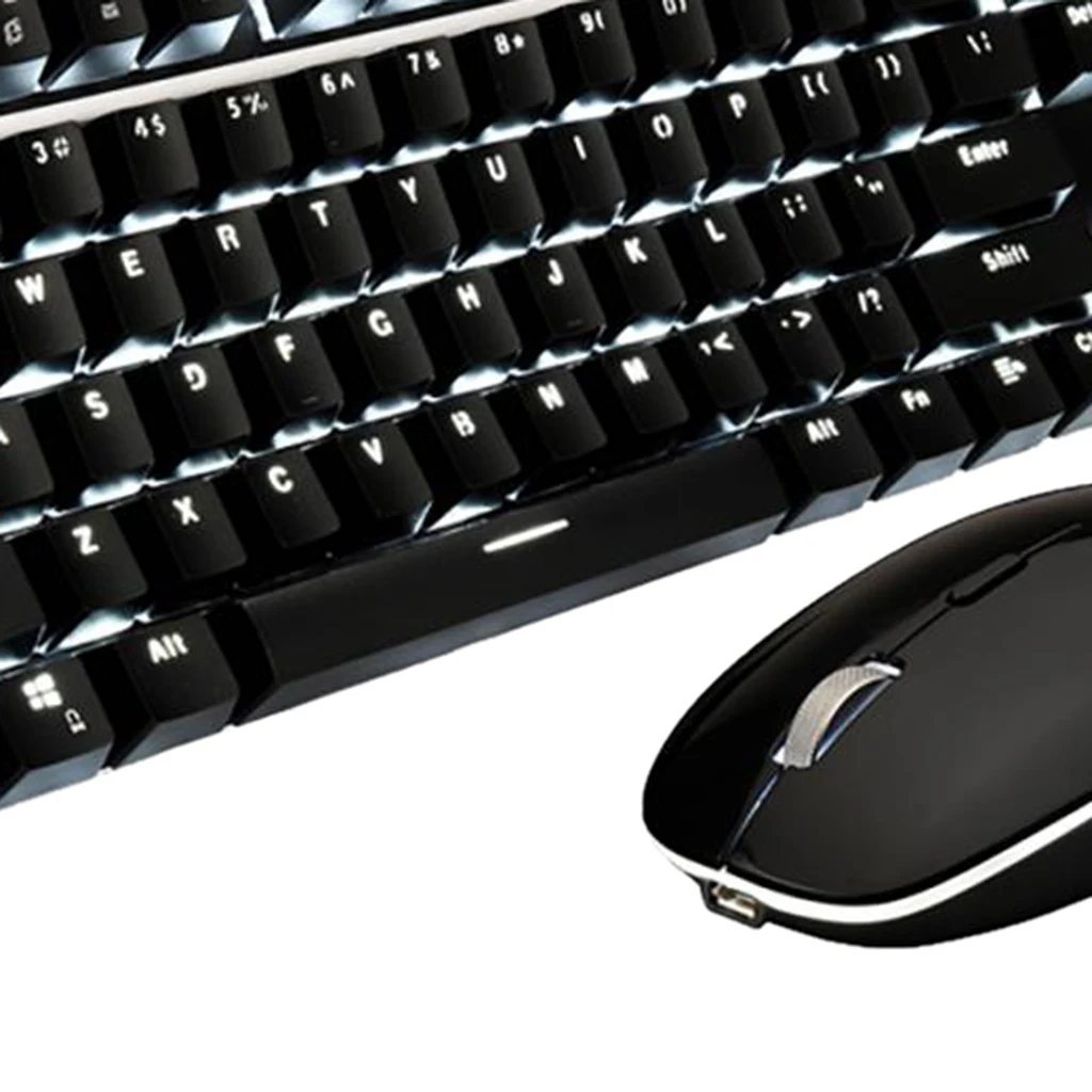 2.4Ghz Wireless LED Keyboard and Cordless Mouse Combo for PC Laptop Computer Desktop Ergonomic LED Backlight Mouse Keyboard