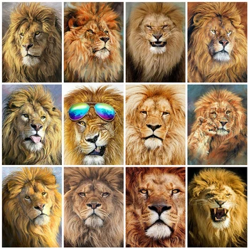 

Evershine 5D DIY Diamond Painting Lion Animals Diamond Embroidery Cross Stitch Rhinestone Mosaic Art Home Decoration