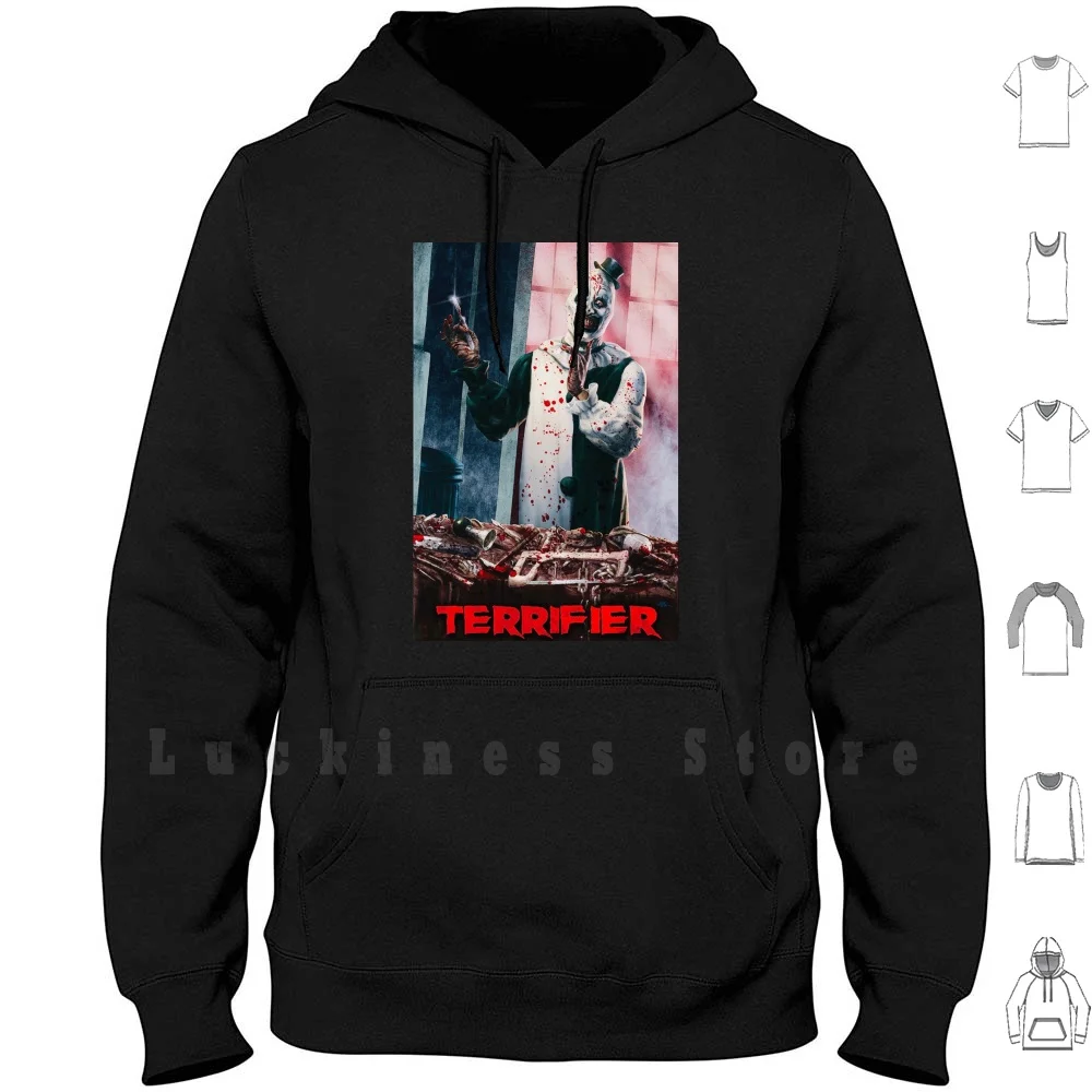 Terrifier Horror Movie Art Felpe Con Cappuccio Terrifier Movie Horror Spaventoso Halloween Clown Clown Art The Clown