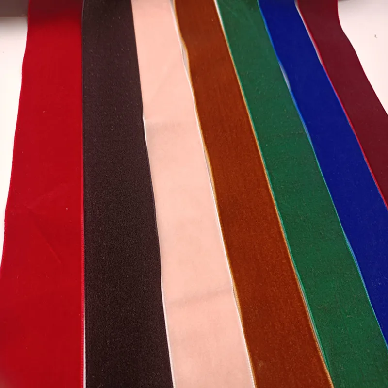38MM 1/3/5Yards Wine gold black blue Color Single Face Nylon Velvet Ribbon None Stretch Velour Ribbons Webbing DIY Accessories | Дом и сад
