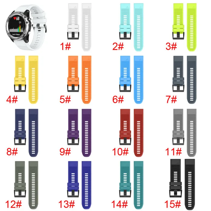Быстроразъемный удобный силиконовый сменный ремешок для часов 26 мм Garmin D2 Charlie/спуск Mk1 VH99