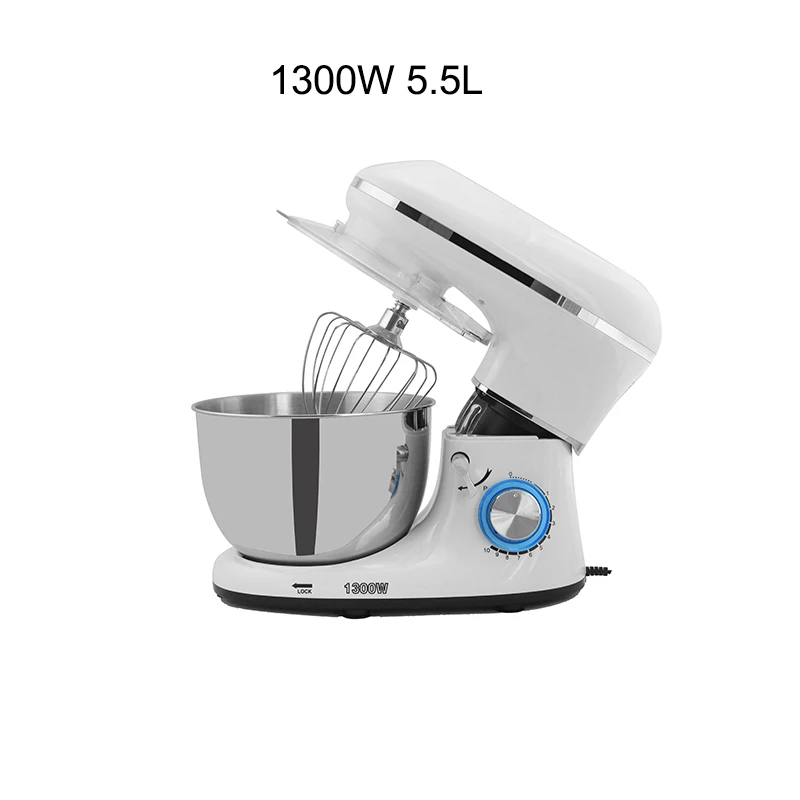 ZZR SEVEN Stand Mixer, Dough Mixer, Bread Mixer, Cake Mixer with Bowl SS  5.5 QT, 450W Copper Motor, 10-Speed Kitchen Electric Standing Mixer with